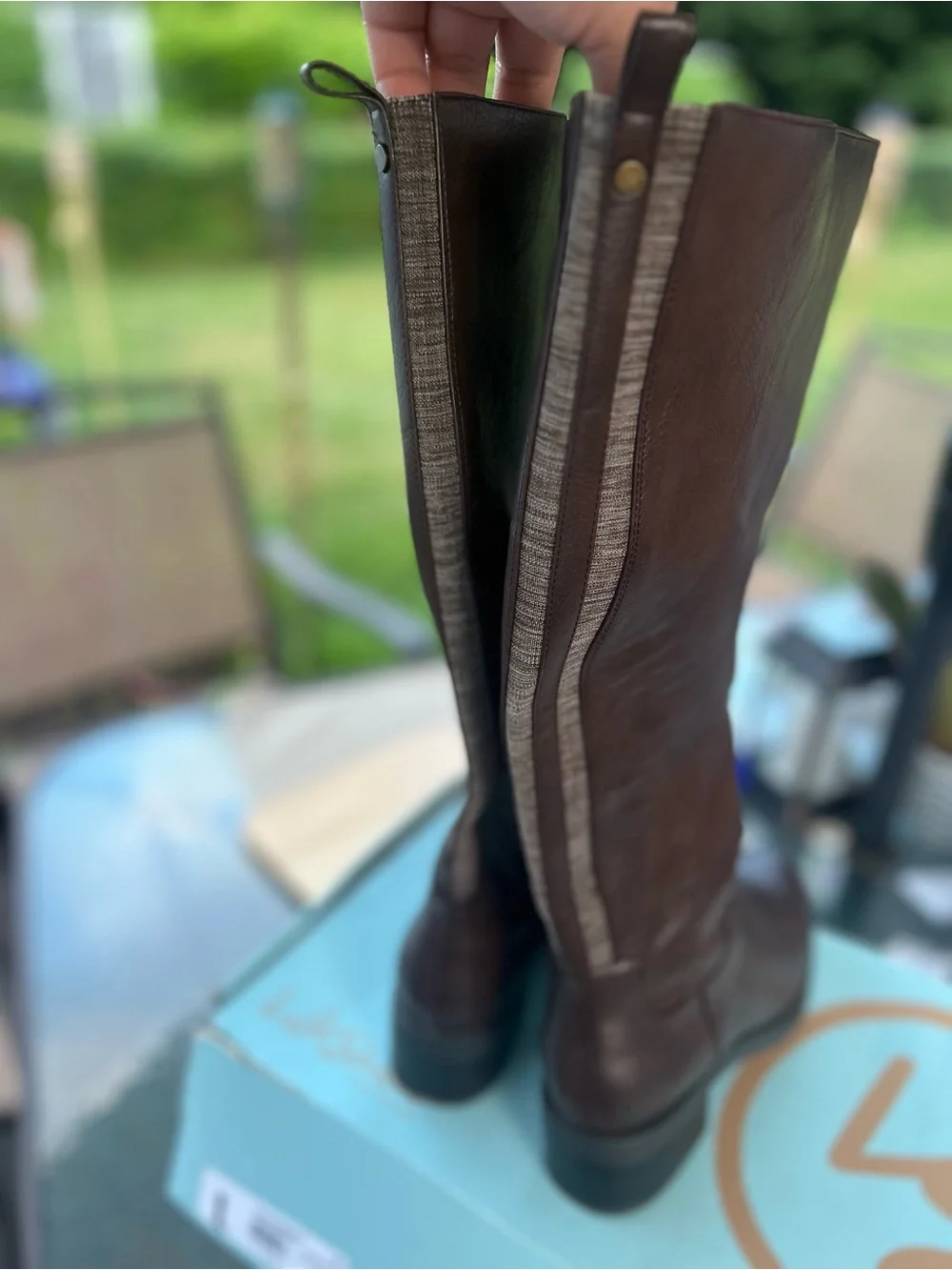 Life Stride Women's Tall Leather Boots in Dark Brown